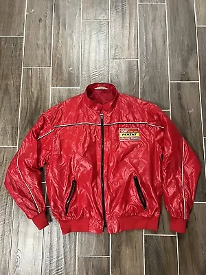 Vintage 70s 80s Penske Miller High Life Racing Red Jacket Size L? • $53.97