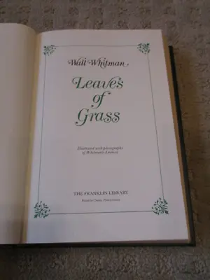 Leaves Of Grass Walt Whitman 1979 The Franklin Library Gilded • $9.99