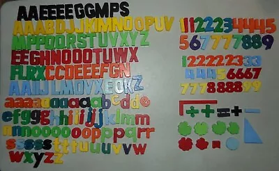 206 Vintage Magnetic Plastic Letters Alphabet Numbers Incomplete Mixed Unbranded • $14.99