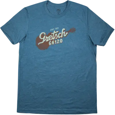 Gretsch Guitars G6120 Deep Teal Graphic T-Shirt - Mens Size Small #9226120414 • $19.95