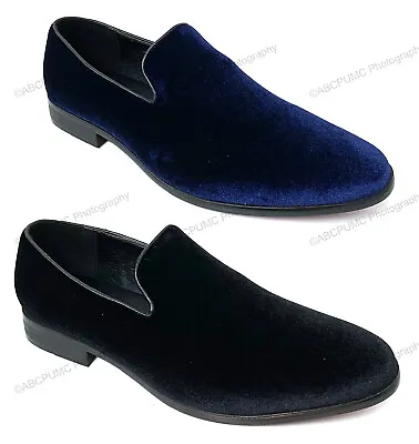 New Men's Dress Shoes Velvet Tuxedo Loafer Fashion Slip On Formal Wedding Party • $26.90