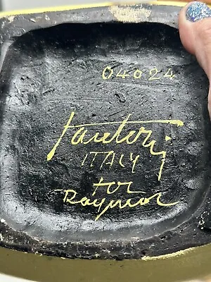 Signed Marcello Fantoni Pottery Italian Drip Lava Glaze Vase For Raymor Italy • $567