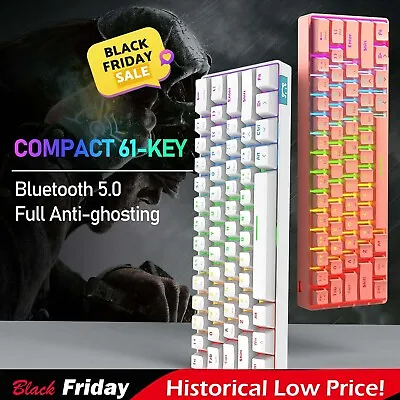 TKL Wireless Mechanical Gaming Keyboard RGB Backlit Bluetooth Type-C For PC MAC • $35.99