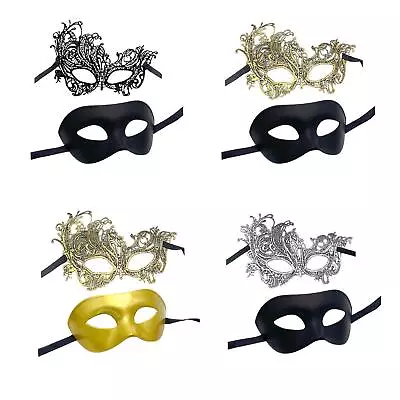 2x Masquerade Mask For Women Men Cosplay Comfortable Prom Ball Mask Mardi Gras • £7.06