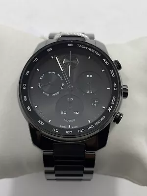 Movado Bold Verso Chronograph SWISS Quartz Black Ceramic Men's Watch 3601103 • $419.95