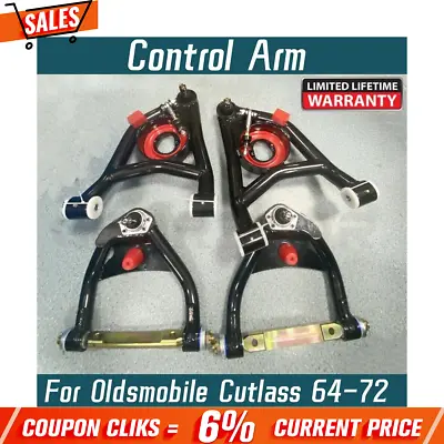 Tubular Control Arms A Body Upper + Lower HD Set For Oldsmobile Cutlass 64-72 • $229.67