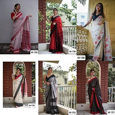 £26.99 • Buy New Sari Indian Pakistani Bollywood Saree Blouse Party Wear Wedding Designer