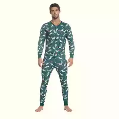 Skull & Bones Men's One Piece Union Suit Size XL Shark Gifts (Green) • $28.50