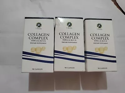 1 Body Collagen Complex Type I II III V X Dietary Supplement 90 Cap- 3 Pack • $21.99