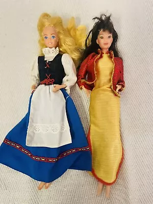 Vintage 1980 Oriental Hong Kong & 1982 Swedish Sweden Barbie Doll • $25