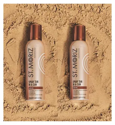 2 X St Moriz Advanced Spray Tan In A Can Medium150ml • £19.99