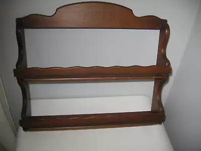 Vintage Wood Spice Rack 2 Shelf • $15