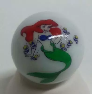 Nice Little Mermaid Collectible Glass 1  Logo Marble W/ Stand • $3.75