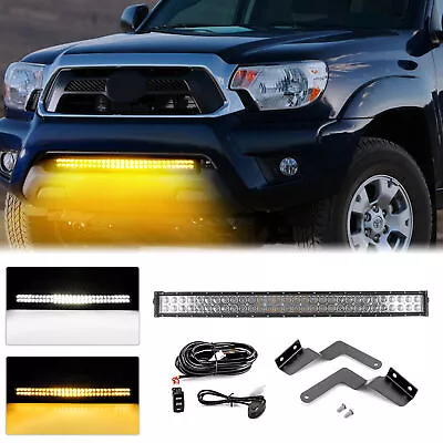 For 07-14 TOYOTA Cruiser FJ 180W Amber/White Strobe 32'' Light Bar Bumper Combo • $124.99