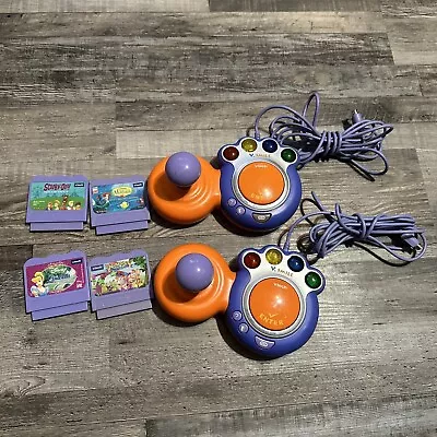 Vtech V.Smile 2 Joysticks + 4 Games Child Game Controller TV Learning System • $29.99