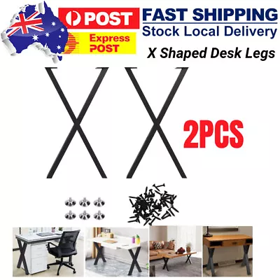 2Pcs Coffee Dining Table Legs Steel Industrial Vintage Metal  71CM/28inch AU • $81.99