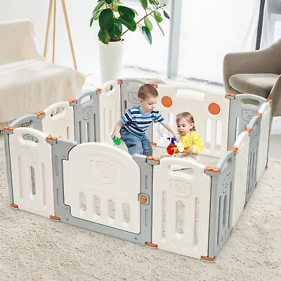 14 Panel Baby Playpen Foldable Kids Activity Center Safety Gate Fence Play Yard • $129.95