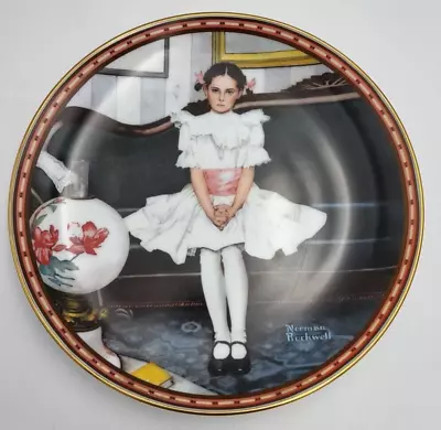 1986 Knowles Norman Rockwell  Sitting Pretty?  8in. Plate - Used • $13.99