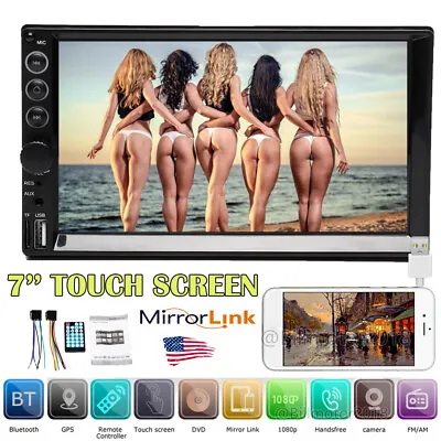 7  Double Din Car Stereo Radio Car Player MP5 Mirror Link For Android GPS Map • $39.10