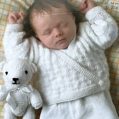 Baby/Childrens Easy DK Cardigansjumper & Teddy Bear Knitting Pattern 12”-22” • £1.95