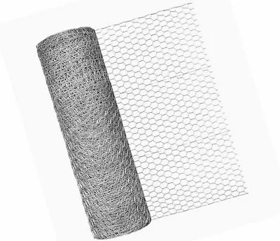 Chicken Wire Mesh 5m Roll Fencing Galvanised Hexagonal Wire Netting 13mm Or 25mm • £8.78