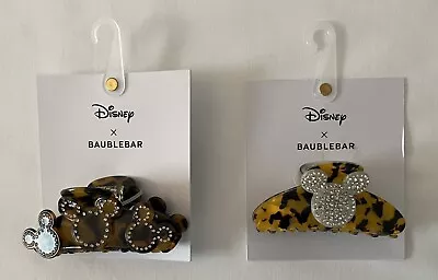 Set Of 2 Disney X BAUBLEBAR Mickey Mouse Brown Claw Hair Clips • $28