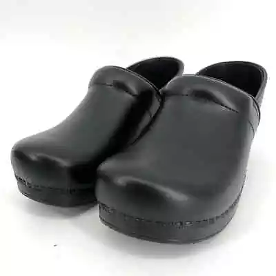 Dansko Black Leather Professional Clogs (40 - US 9.5) • $45