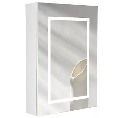 LED Bathroom Mirror Cabinet Defogging 3 Color Light Adjustable Medicine Cabinet • $89.99