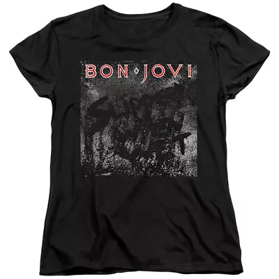 £25.45 • Buy Bon Jovi Slippery When Wet Album Cover Womens T Shirt Offically Licensed Black