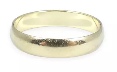 Solid 9ct Yellow Gold 3mm Curved Wedding Band Dress Ring 1.71gm Size 7.5 O 55 • $199