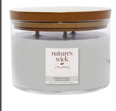 Natures Wick Large Multi Wick Candle - Smoked Vanilla -433.2g • £12.99