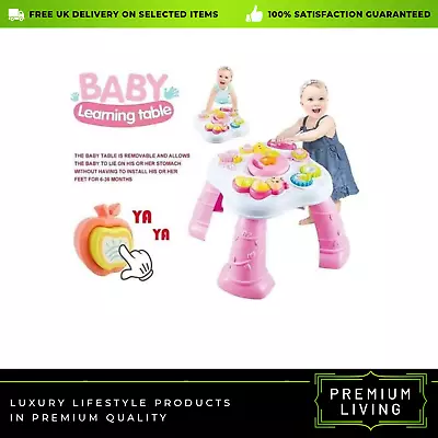 £28.99 • Buy Baby Activity Table Toys 3 In 1 Early Education Musical Learning Table Kids Pink