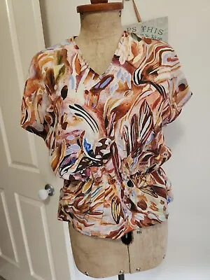 Kuwaii X Sophie Bullen  FIRST LIGHT  PRINT  SILK TOP NEW NO TAG SIZE 8 /10... • $65