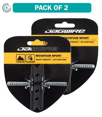 Pack Of 2 Pairs Jagwire Mountain Sport Cantilever Brake Pads Smooth Post • $14.95
