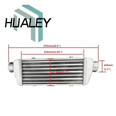 18.5 X5.5 X2  FMIC Universal Aluminum Turbo Intercooler 2.2'' Inlet/outlet 56mm • $68