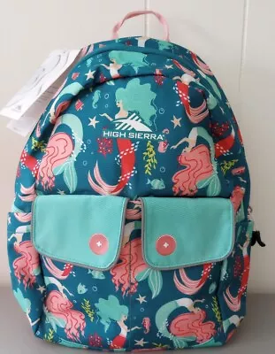 High Sierra Backpack Chiqui Mermaid Blue Green Pink NWT 18L • $19.99