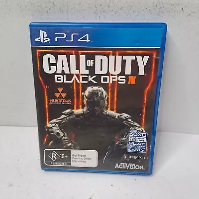 Call Of Duty Black Ops 3 III Ps4 Sony PlayStation 4 AU VGC FREE POSTAGE (8) • $23.99