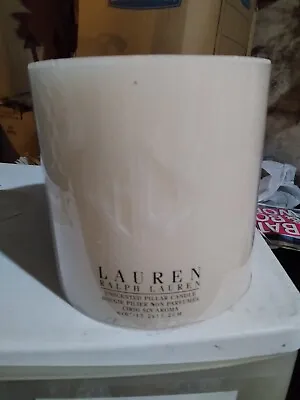 Ralph Lauren Unscented Pillar Candle 6  X 6  RARE Discontinued  • £48.19