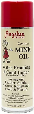 Angelus Mink Oil Waterproof Conditioner Suede Leather Aerosol Spray 5.5 Oz. • $18.99