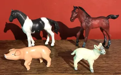 Aaa Toy Major & Elc Bundle Of Farmyard Animals Piglet Sheep Pony Pinto Horse • £14.99
