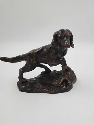 SETTER Pointer Hunting Dog SCULPTURE Figurine BRONZE Finished Metal  • $29.99