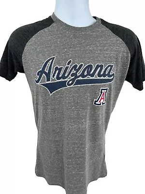 U Of A Arizona Wildcats Raglan T-Shirt Gray Adult Small 34/36 Rivalry Threads • $19.99
