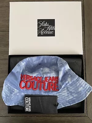 Unisex’s Versace Jeans Couture Bucket Hat NWT Denim/Poppy Tie-Dye Size - Small • $99.98