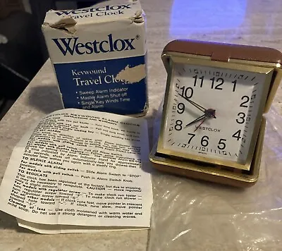 Westclox Wind Up Travel Desk Nightstand Alarm Clock Vintage  • $12