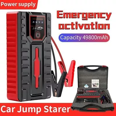 49800mAh Car Jump Starter Pack Booster Battery Charger Emergency Power Bank UK • £27.99