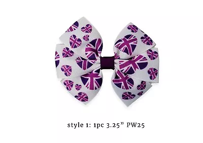 Handmade Hair Bows Accessories Union Jack Coronation Event Girls Hair Bows • £4.99