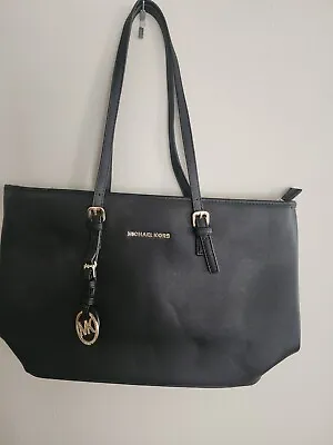 Michael Kors Jet Set Travel Saffiano Leather Top-Zip Tote Bag • $80