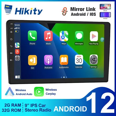 9  Android 12 Double 2 Din Apple Carplay Car Stereo Radio GPS Head Unit DSP 32GB • $108.99