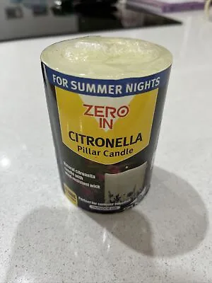 £8.99 • Buy Citronella Pillar Candle Outdoor Garden Summer Nights 38 Hours Flies Mosquito