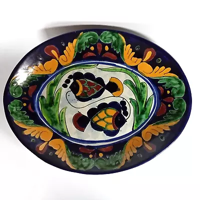 Talavera REA Hand Painted Platter Mexico Art Pottery Fish Design 13 3/4  • $39.99